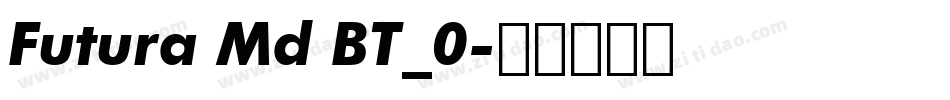Futura Md BT_0字体转换
